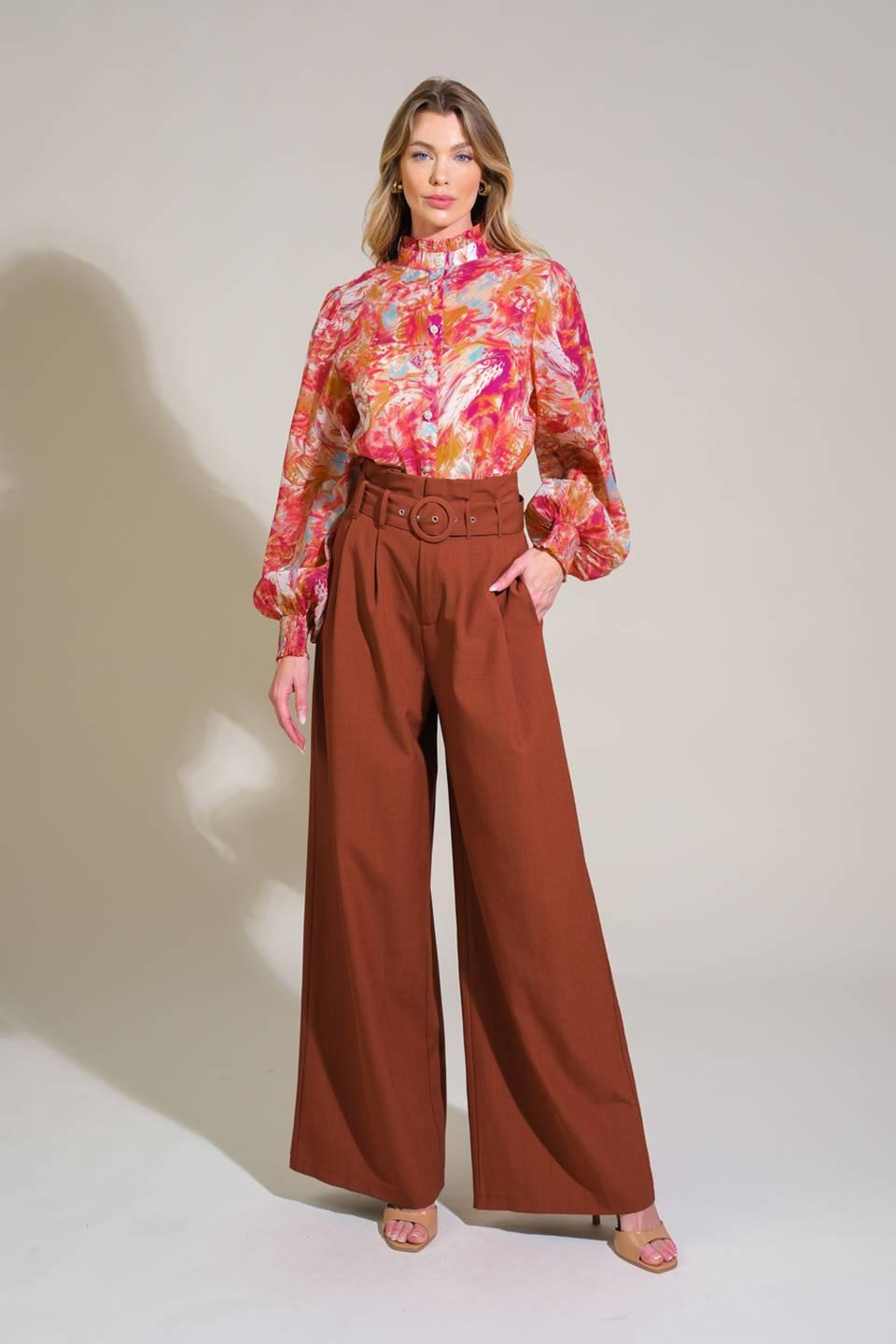 SEASONAL MOVES WOVEN TOP Flying Tomato