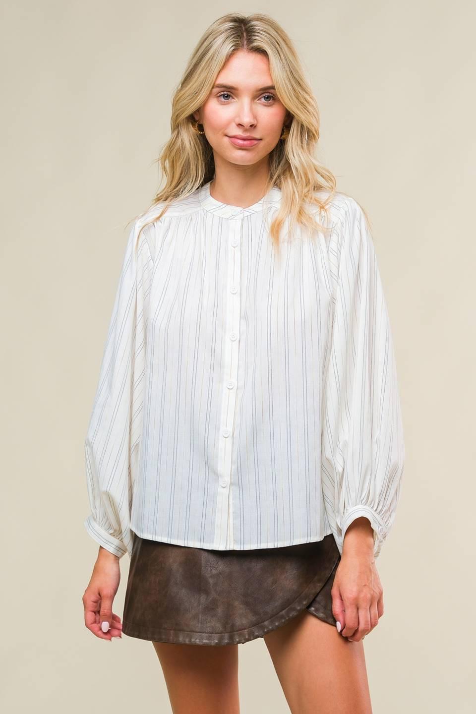 CLEAN AESTHETIC WOVEN TOP Flying Tomato