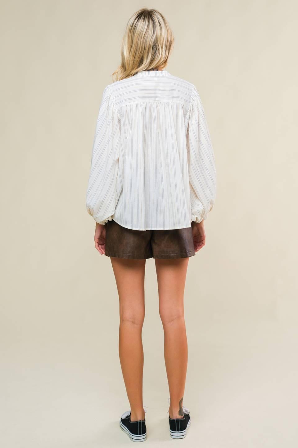 CLEAN AESTHETIC WOVEN TOP Flying Tomato