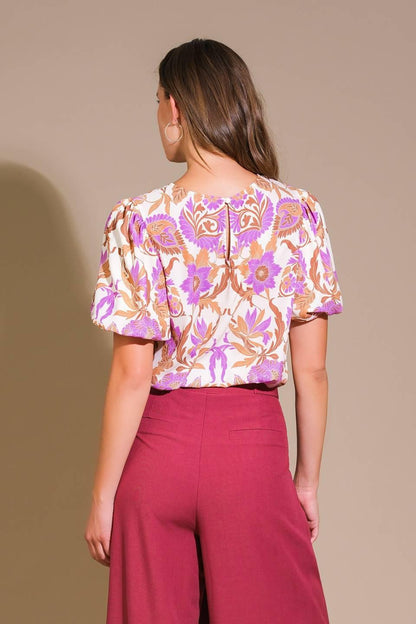 ROMANTIC WHIMS WOVEN TOP Flying Tomato