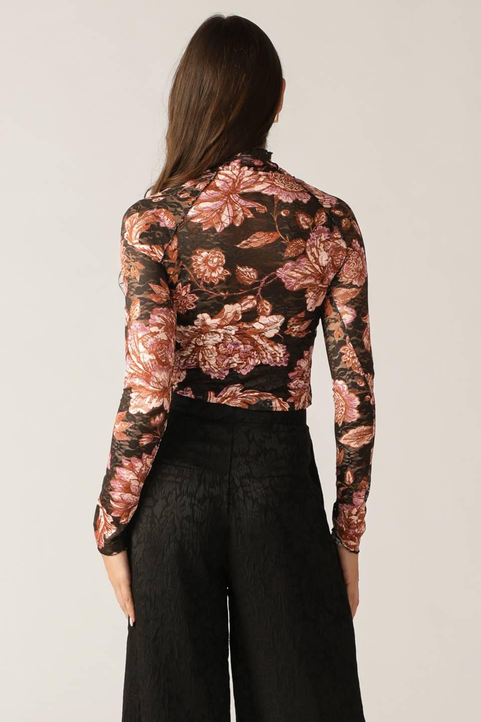 FIRESIDE CHATS STRETCH LACE TOP Flying Tomato