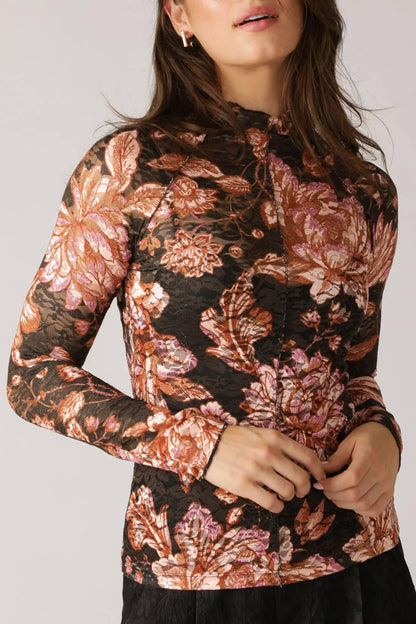FIRESIDE CHATS STRETCH LACE TOP Flying Tomato