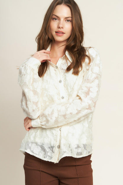 LUMINOUS GLOW WOVEN TOP Flying Tomato