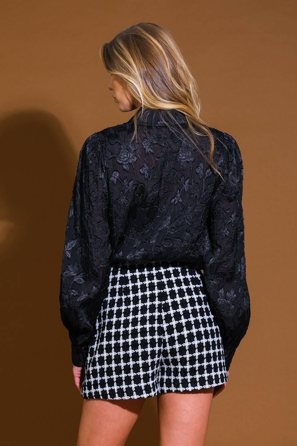 INCREDIBLE LOVE JACQUARD WOVEN TOP Flying Tomato