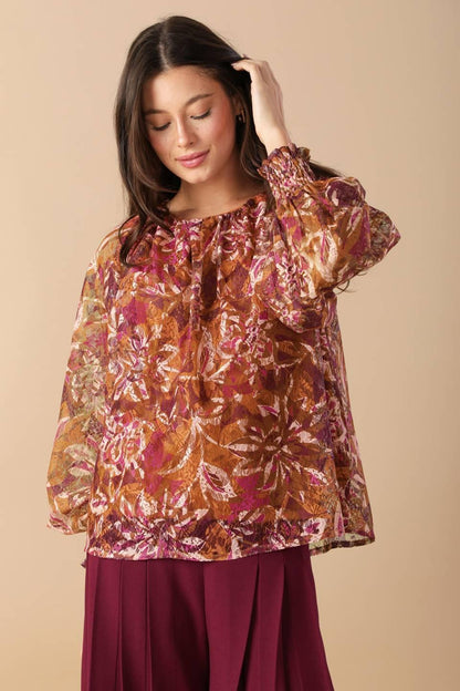 SUNSET STROLL WOVEN TOP Flying Tomato