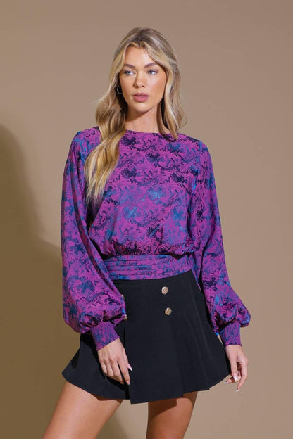 BEST PRESENCE JACQUARD WOVEN TOP Flying Tomato