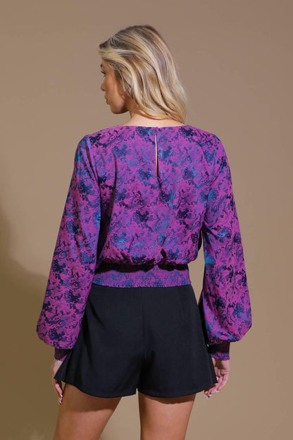 BEST PRESENCE JACQUARD WOVEN TOP Flying Tomato