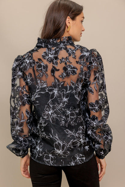 SHARE MY DAY WOVEN ORGANZA TOP Flying Tomato