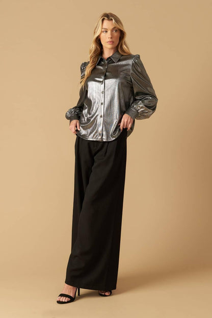 FLIRTY VIBES FOIL COATED TOP Flying Tomato