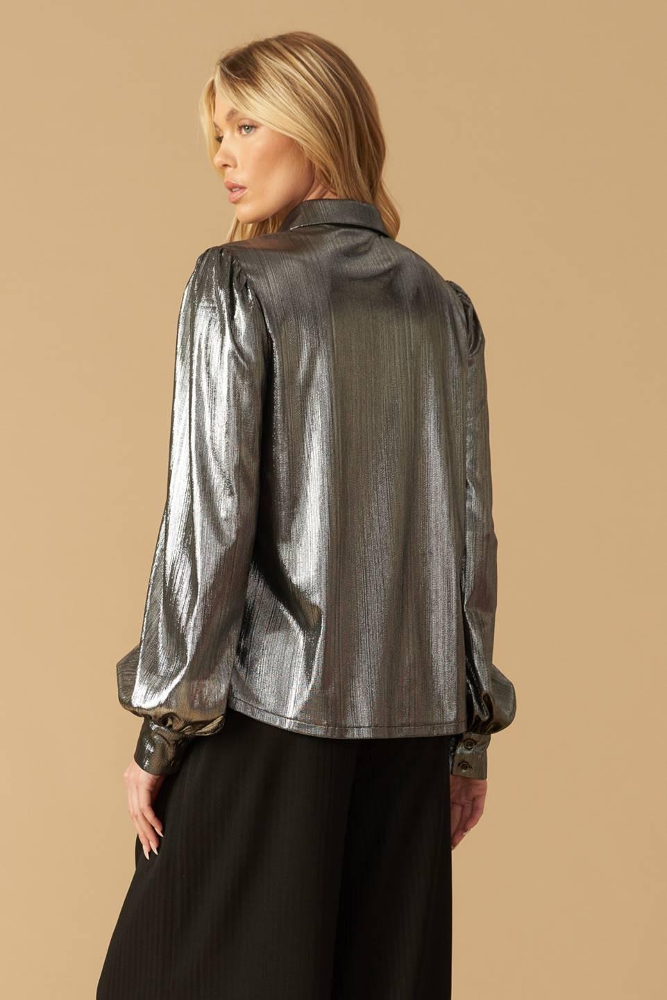 FLIRTY VIBES FOIL COATED TOP Flying Tomato