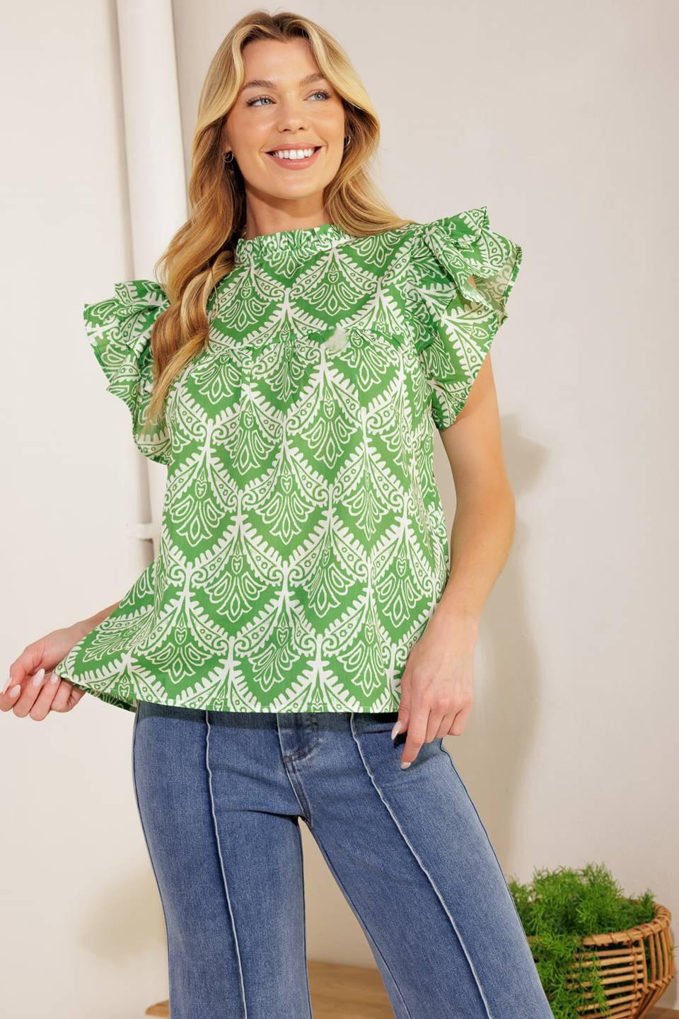 WANT YOU AROUND WOVEN TOP Flying Tomato