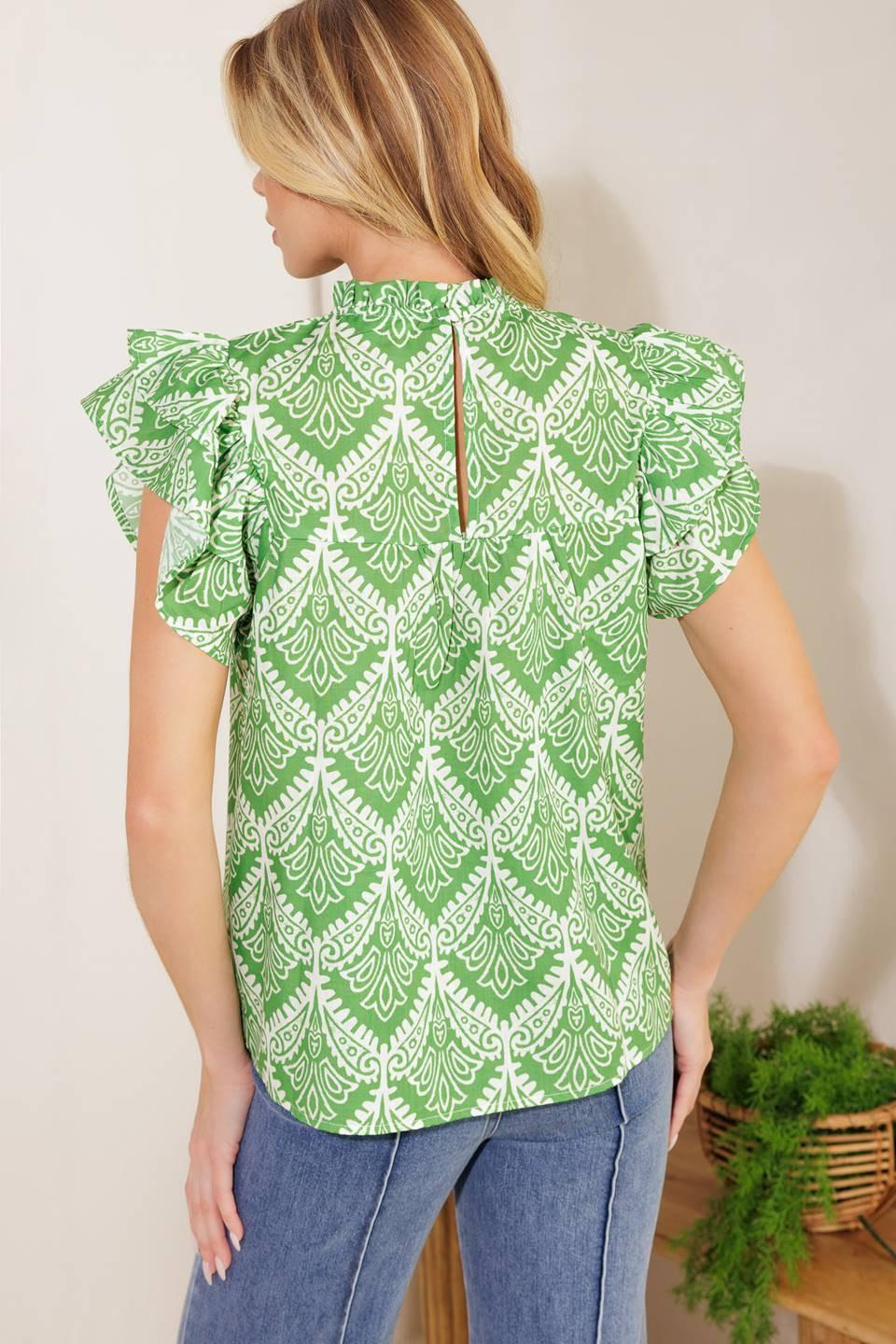 WANT YOU AROUND WOVEN TOP Flying Tomato