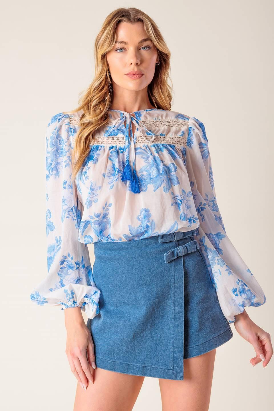 LAGOON DAYDREAMS WOVEN TOP Flying Tomato