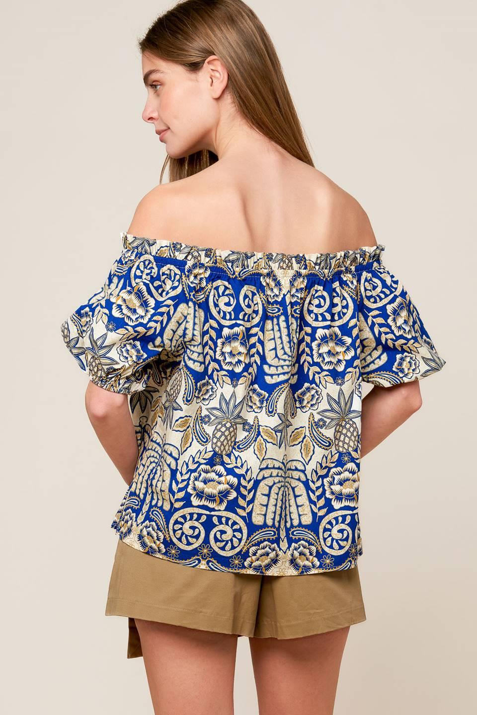 A DAY AT THE MARKET WOVEN TOP Flying Tomato