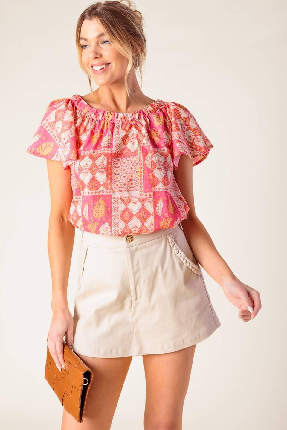 WHERE TO NEXT WOVEN TOP Flying Tomato