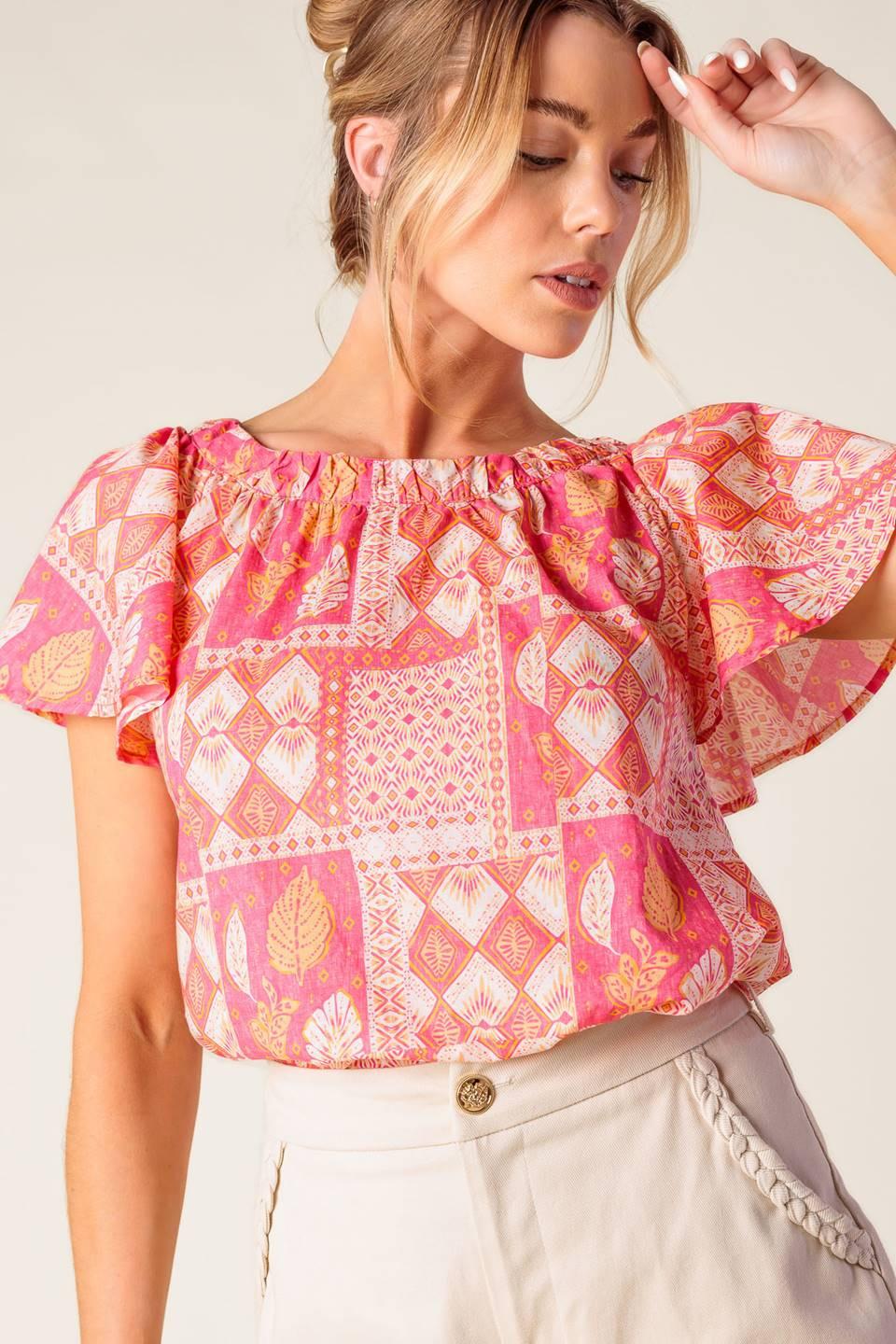 WHERE TO NEXT WOVEN TOP Flying Tomato