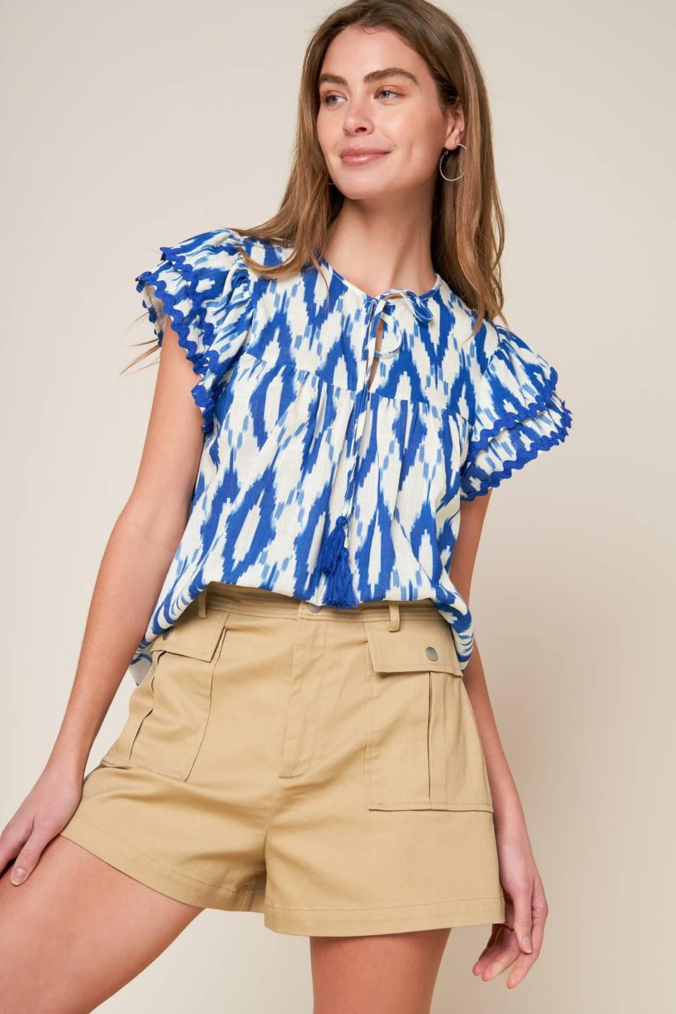 EFFORTLESS SELECTION WOVEN TOP Flying Tomato