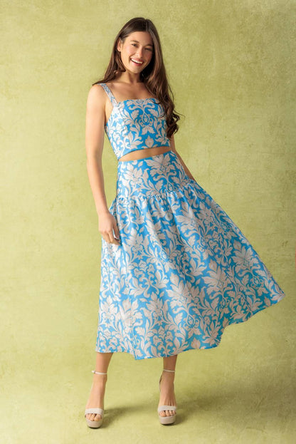 LITTLE MOMENTS WOVEN TOP AND SKIRT SET Flying Tomato