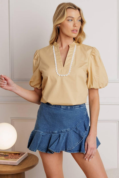 HIGH STANDARDS WOVEN TOP Flying Tomato