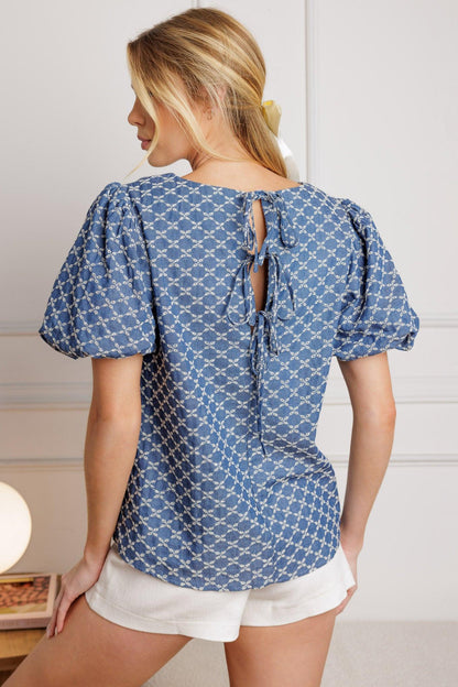 RIPPLES OF TIME WOVEN TOP Flying Tomato