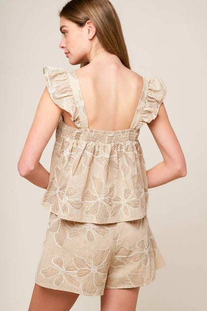 DARCY DREAM WOVEN TOP AND SHORTS SET Flying Tomato
