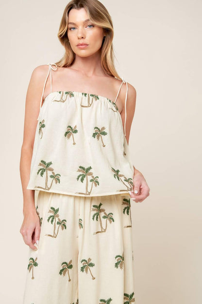 TERRIFIC TIMING IVORY WOVEN TOP AND PANT SET Flying Tomato