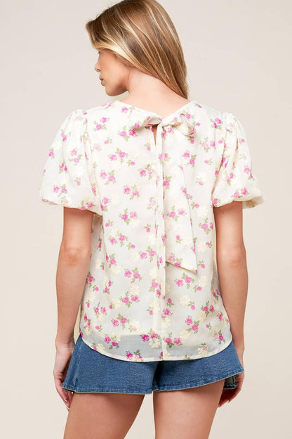 I'LL THINK ABOUT CREAM WOVEN TOP Flying Tomato
