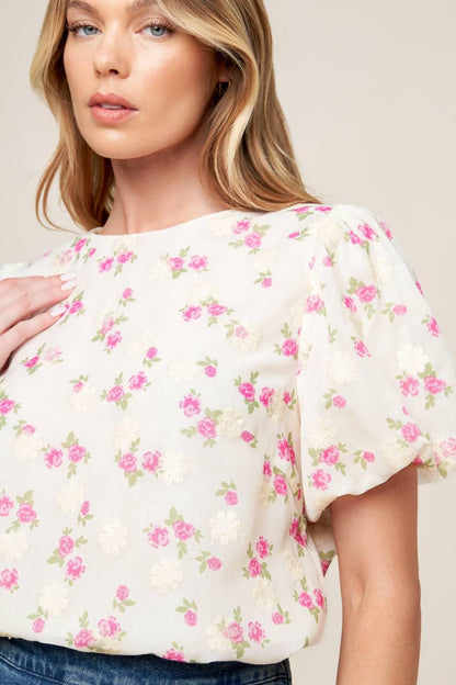 I'LL THINK ABOUT CREAM WOVEN TOP Flying Tomato