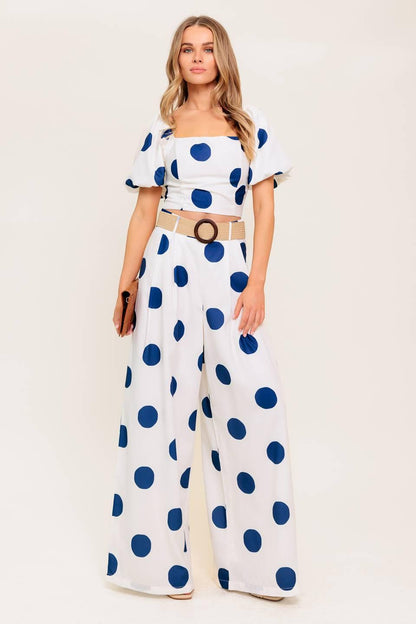 COCONUT KISS  NAVY TOP AND PANT SET Flying Tomato