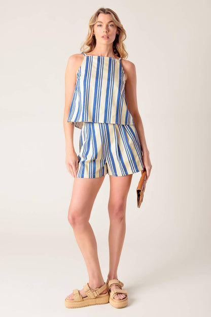 AROUND THE WORLD WOVEN TOP AND SHORT SET Flying Tomato