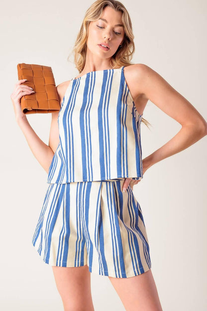 AROUND THE WORLD WOVEN TOP AND SHORT SET Flying Tomato