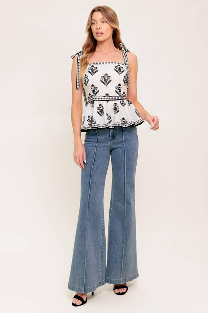 SERENE KISS WOVEN TOP Flying Tomato