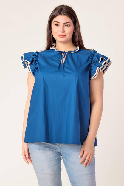 THE TIME IS RIGHT WOVEN TOP Flying Tomato