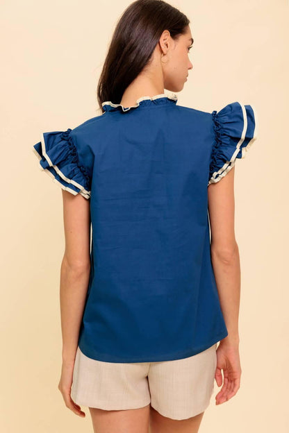 THE TIME IS RIGHT WOVEN TOP Flying Tomato