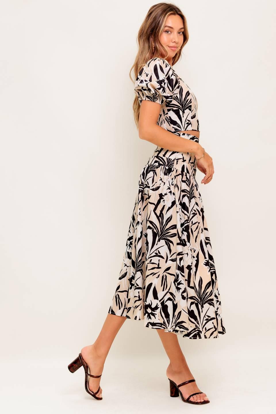 NEUTRAL ZONE WOVEN TOP AND SKIRT SET Flying Tomato