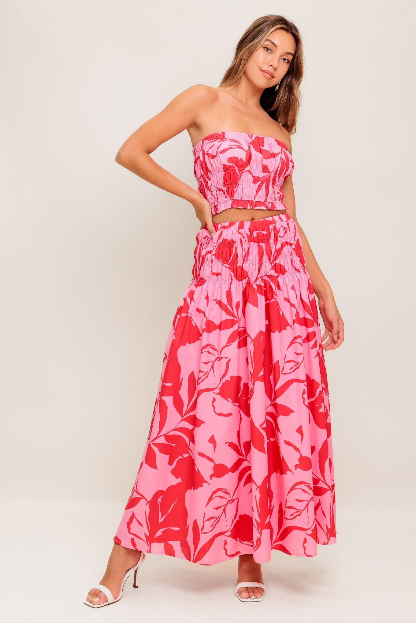 ANYTHING I WANT WOVEN TOP AND SKIRT SET Flying Tomato