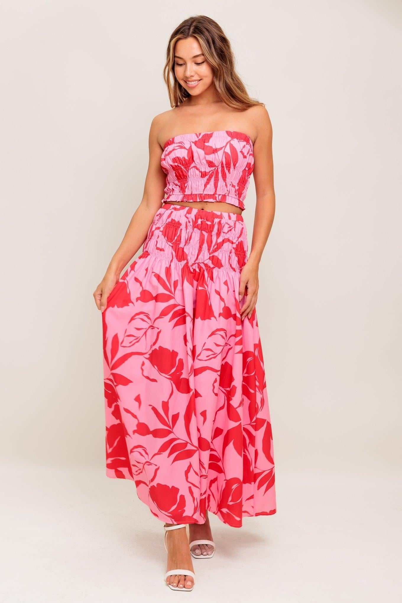 ANYTHING I WANT WOVEN TOP AND SKIRT SET Flying Tomato
