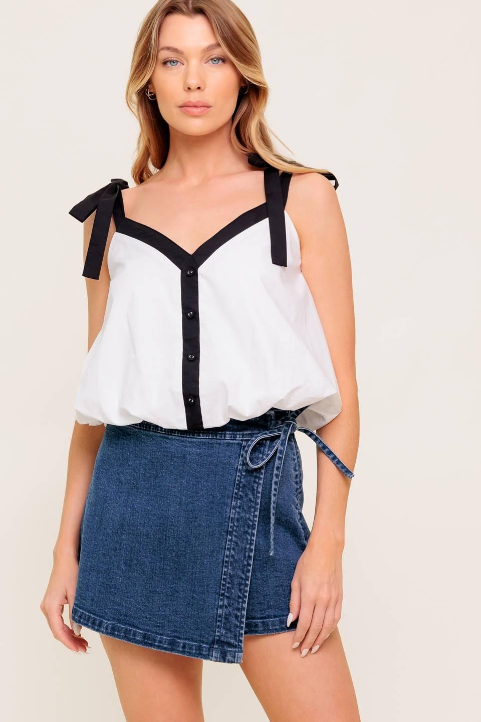 SCENT OF SPRING WOVEN TOP Flying Tomato