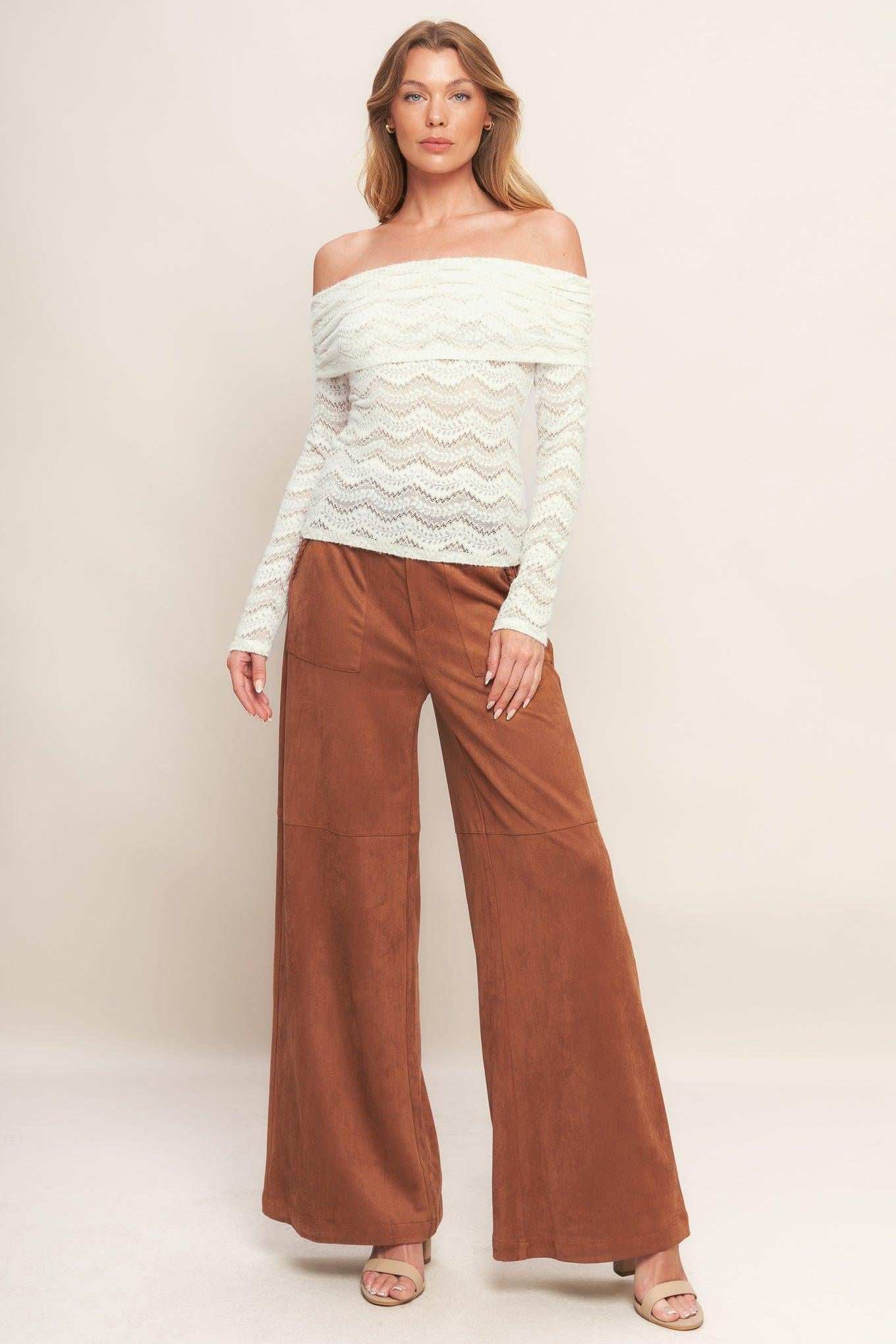 ANGELIC SWEETIE CREAM WOVEN TOP Flying Tomato