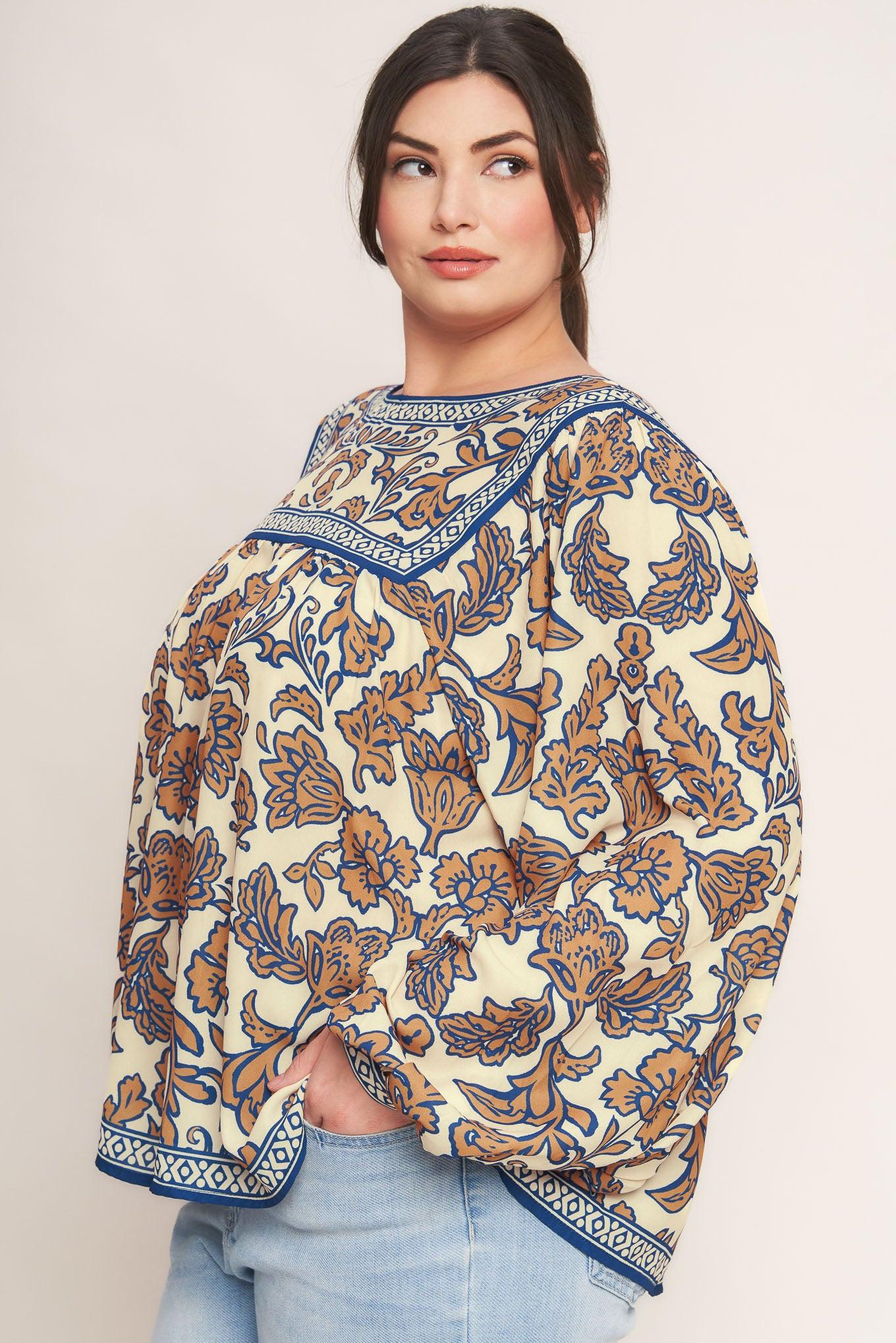 BOHEME MEADOW WOVEN TOP Flying Tomato