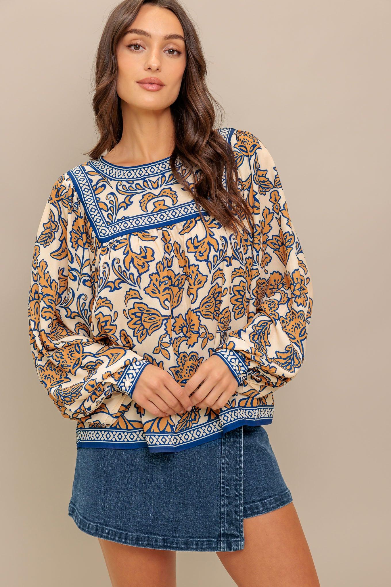 BOHEME MEADOW WOVEN TOP Flying Tomato
