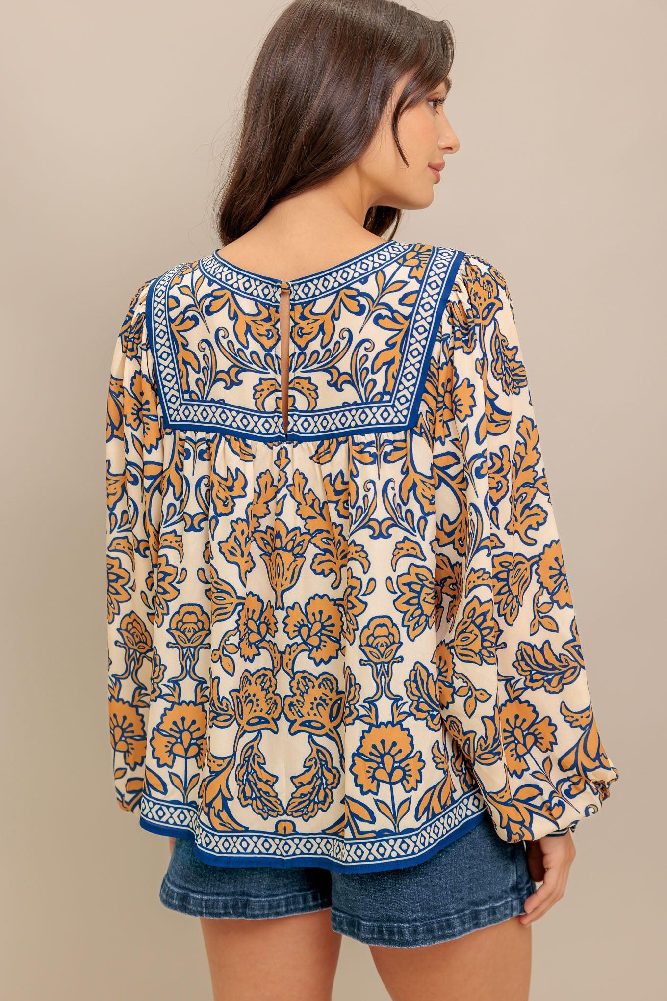 BOHEME MEADOW WOVEN TOP Flying Tomato