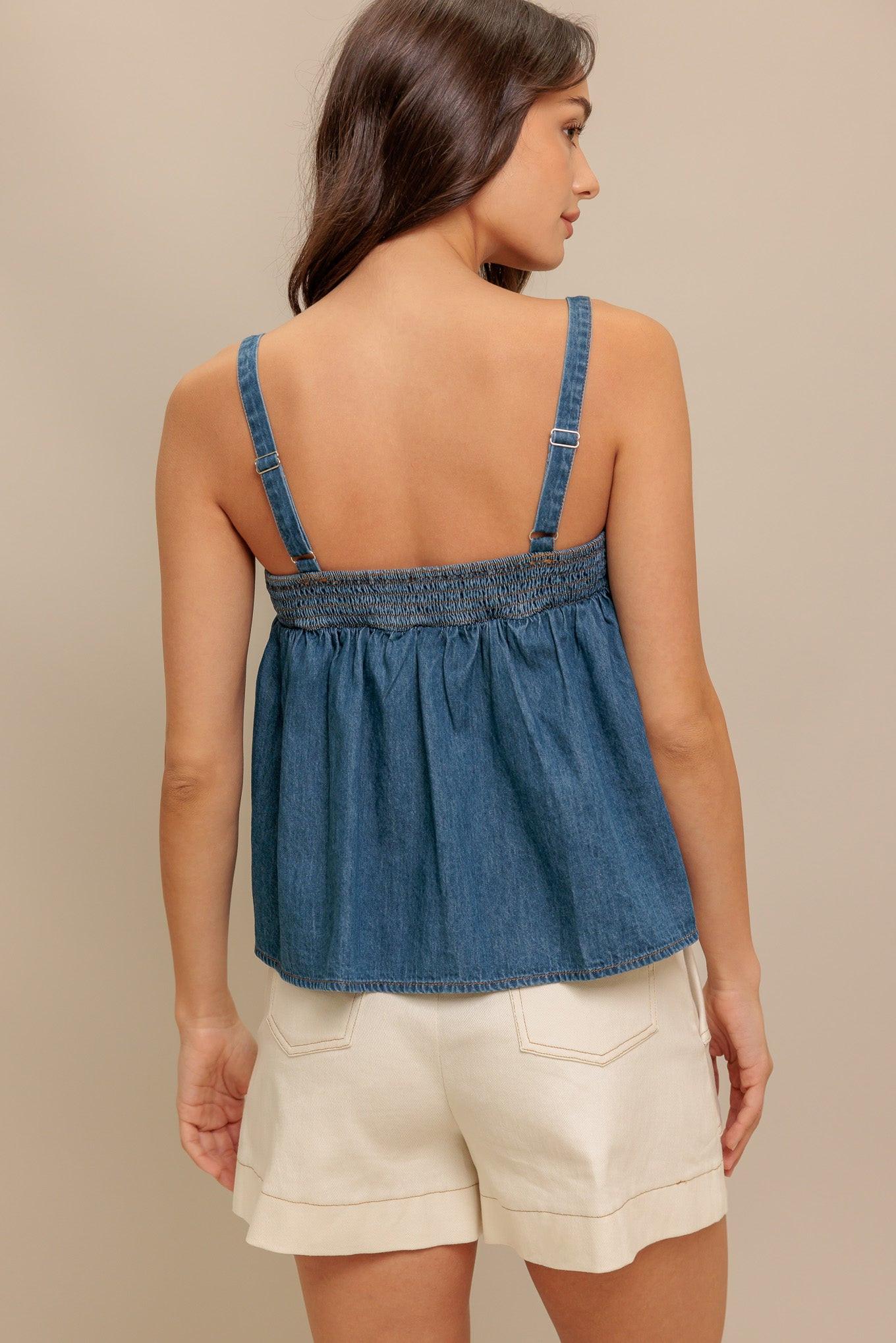 URBAN SERENITY DENIM TOP Flying Tomato