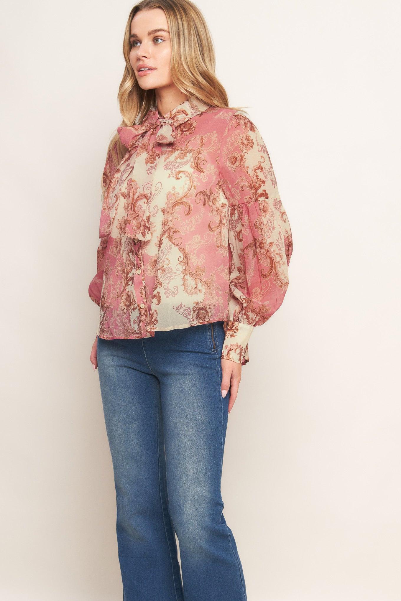 ROCOCO ROSE WOVEN TOP Flying Tomato