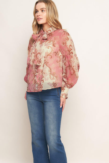 ROCOCO ROSE WOVEN TOP Flying Tomato