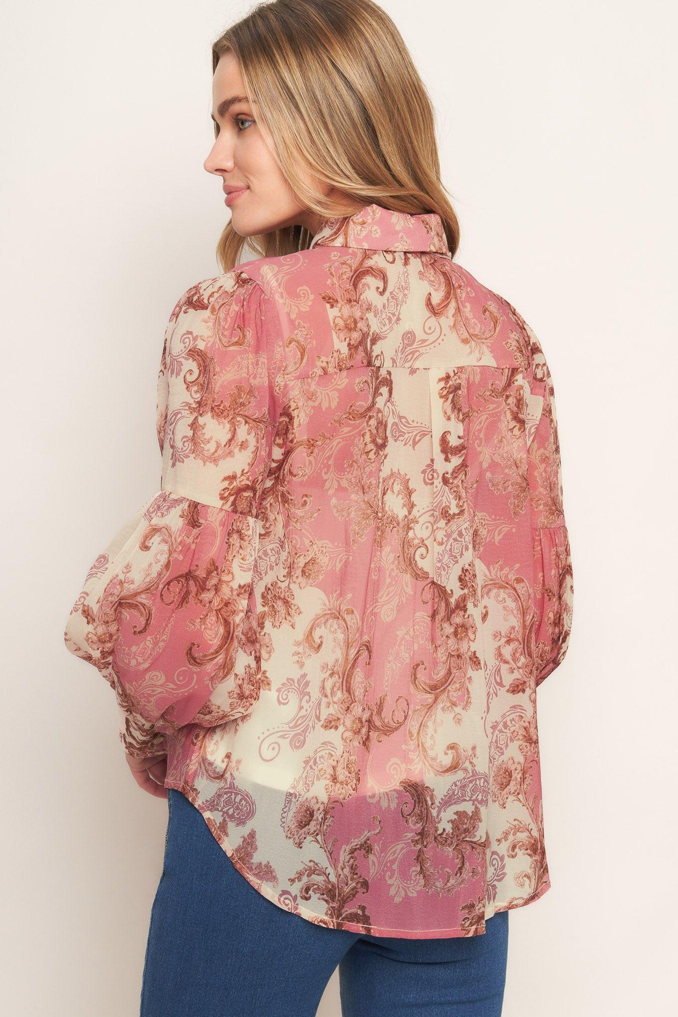 ROCOCO ROSE WOVEN TOP Flying Tomato
