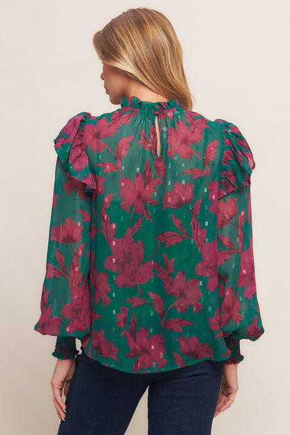 POETIC GARDEN WOVEN TOP Flying Tomato