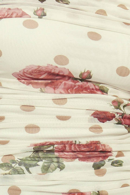 CREAM & BLOOM DELIGHT POWER MESH TOP Flying Tomato