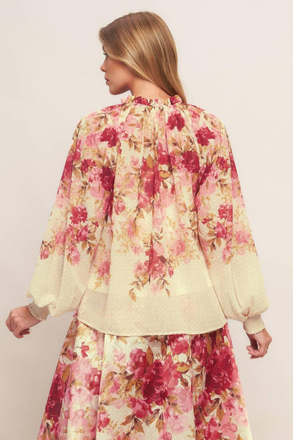 BLOSSOM DREAM BALLERINA WOVEN TOP Flying Tomato