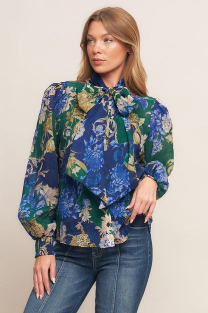 ROYAL TAPESTRY WOVEN TOP Flying Tomato